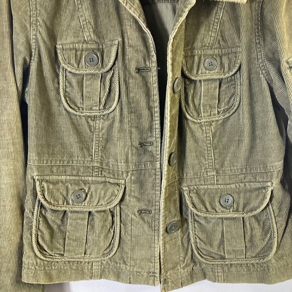 Womens Vintage Aeropostale Corduroy Jacket Green M - Picture 4 of 7